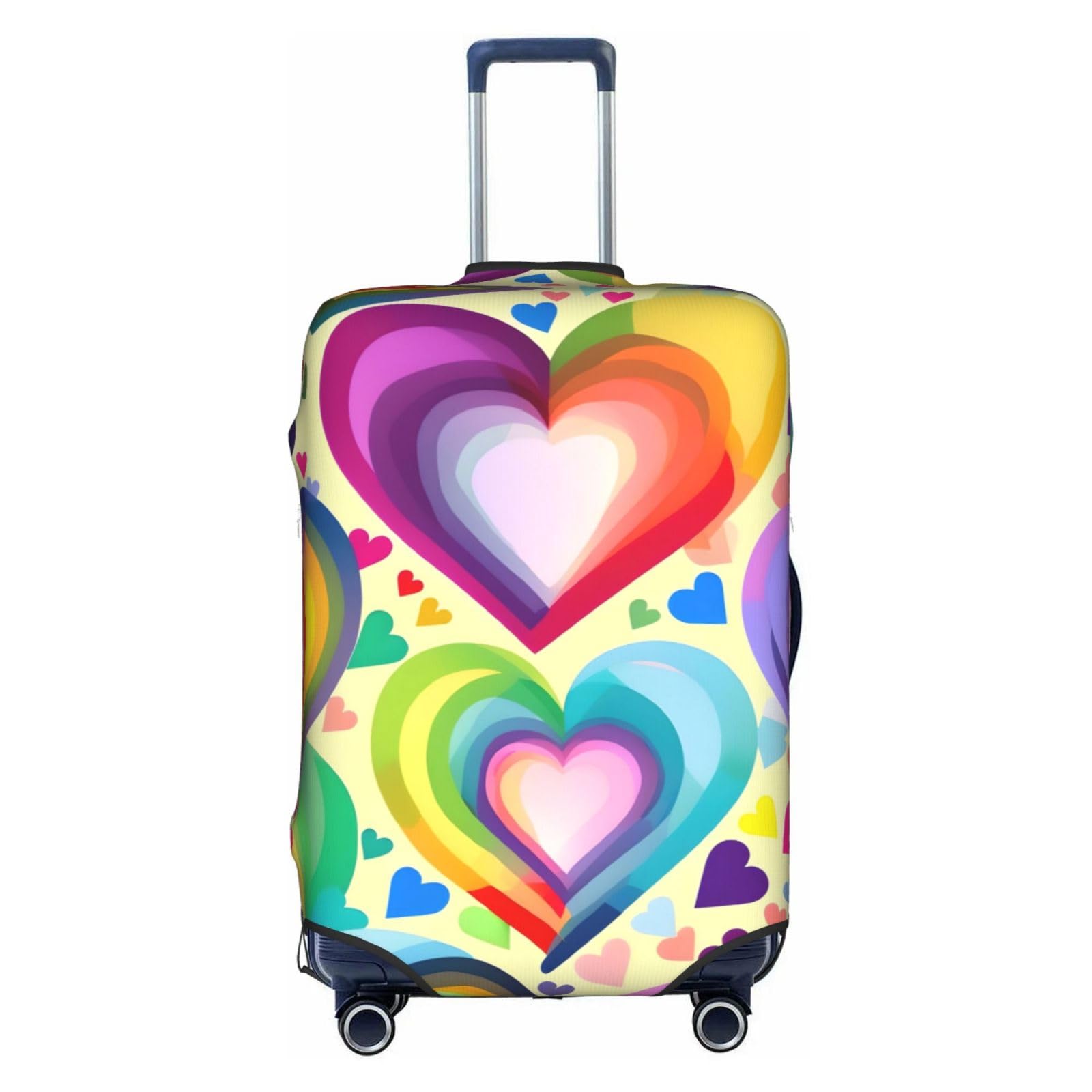 Housse de bagage lavable motif arc-en-ciel pour protéger une valise des rayures