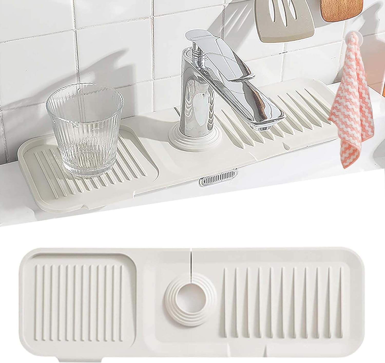 Tappetino per rubinetto della cucina, tappetino drenante in
