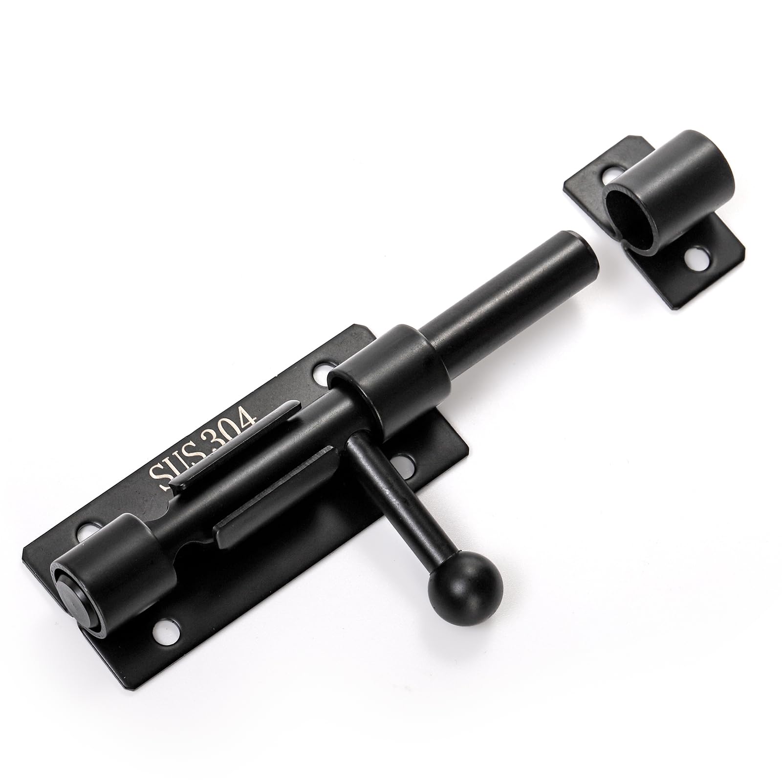 WRINGKIT Paquete de 2 pestillos de puerta de acero inoxidable resistente con agujero para candado, pestillos de puerta gruesos, cerradura de seguridad para gabinete de vino, baño, garaje, puerta de
