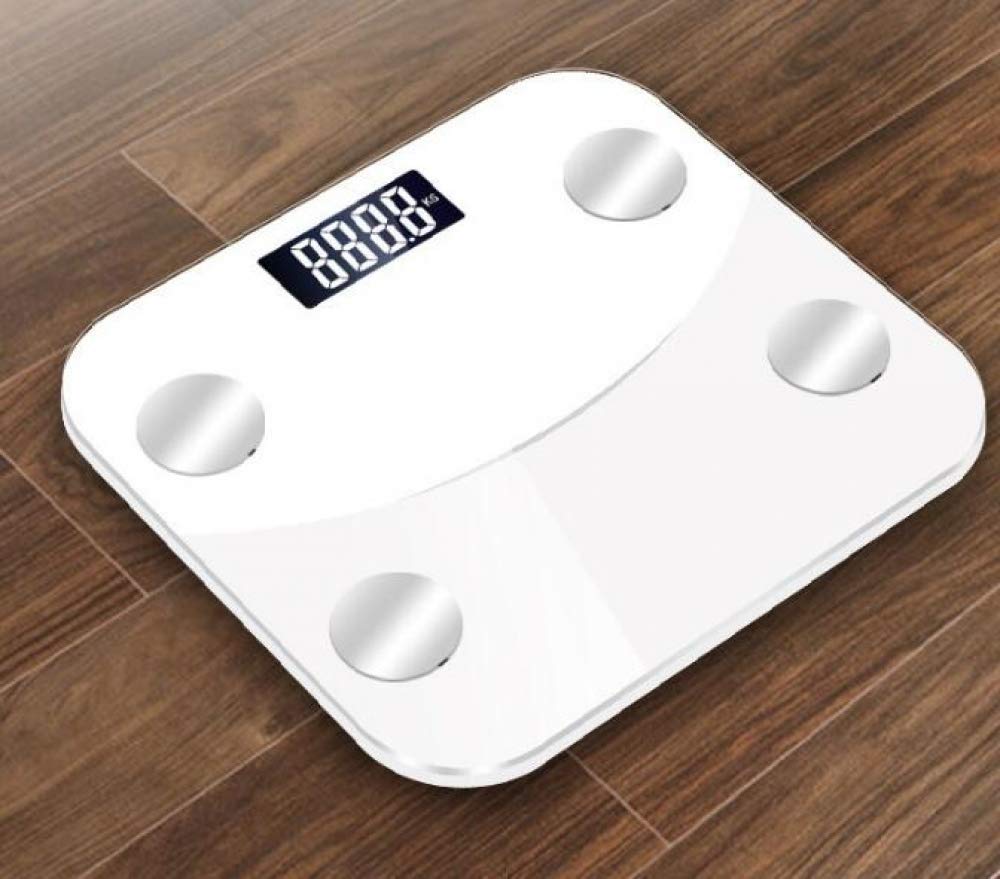 Balance électronique de salle de bain pèse-graisse corporelle pèse-personne électronique domestique nouvelle balance de salle de bain à batterie intelligente humaine femelle, rose, blanc (blanc)