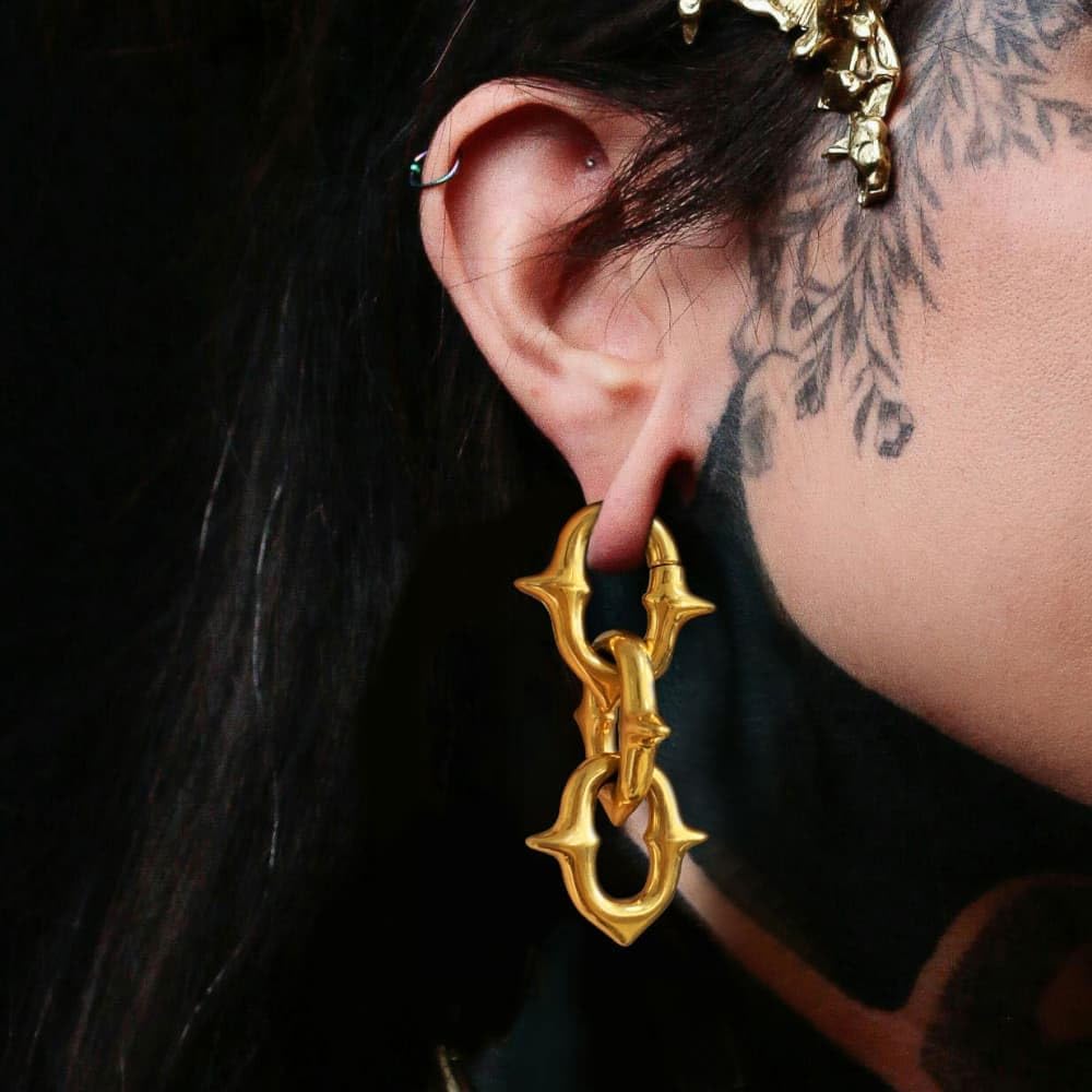 LADEMAYH Ear Weights for Stretched Ears, 8g to 00g Hangers Weighted Gauges