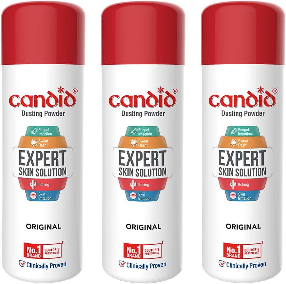 Candid Dusting Powder | Doctor's Prescribed No.1 Brand | Prevents & Treats Fungal Infection, Sweat Rash, Itching, Redness & Skin Irritation | Clinically Proven | 250g