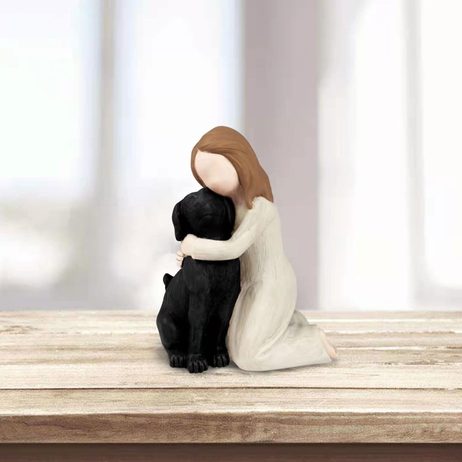 Antian Erinnerungsfigur Für Verstorbene Hunde - Kunstharz Skulptur Zur Erinnerung An Haustiere