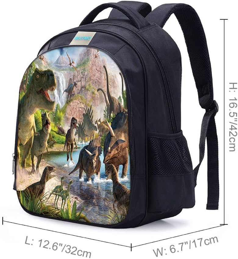 MATMO Dinosaur Backpack Student Backpacks for Boys School Backpack Kids Bookbag (Dinosaur 6) - Image 2
