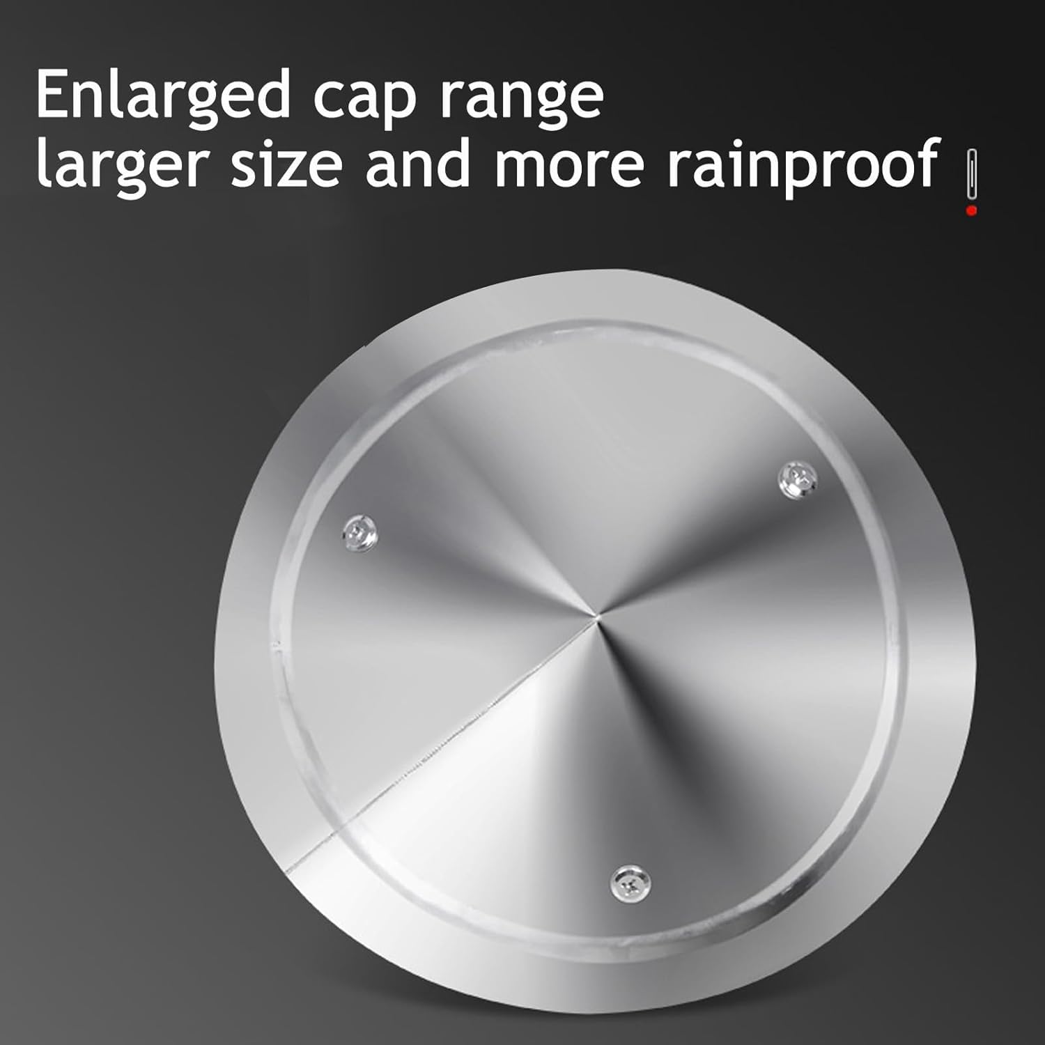 Genérico Sombrero para Chimenea de Acero Inoxidable, Protector contra Lluvia para Estufas de Leña - Protege de Lluvia, Nieve, Escombros y AnimalesSilver,Diameter120mm