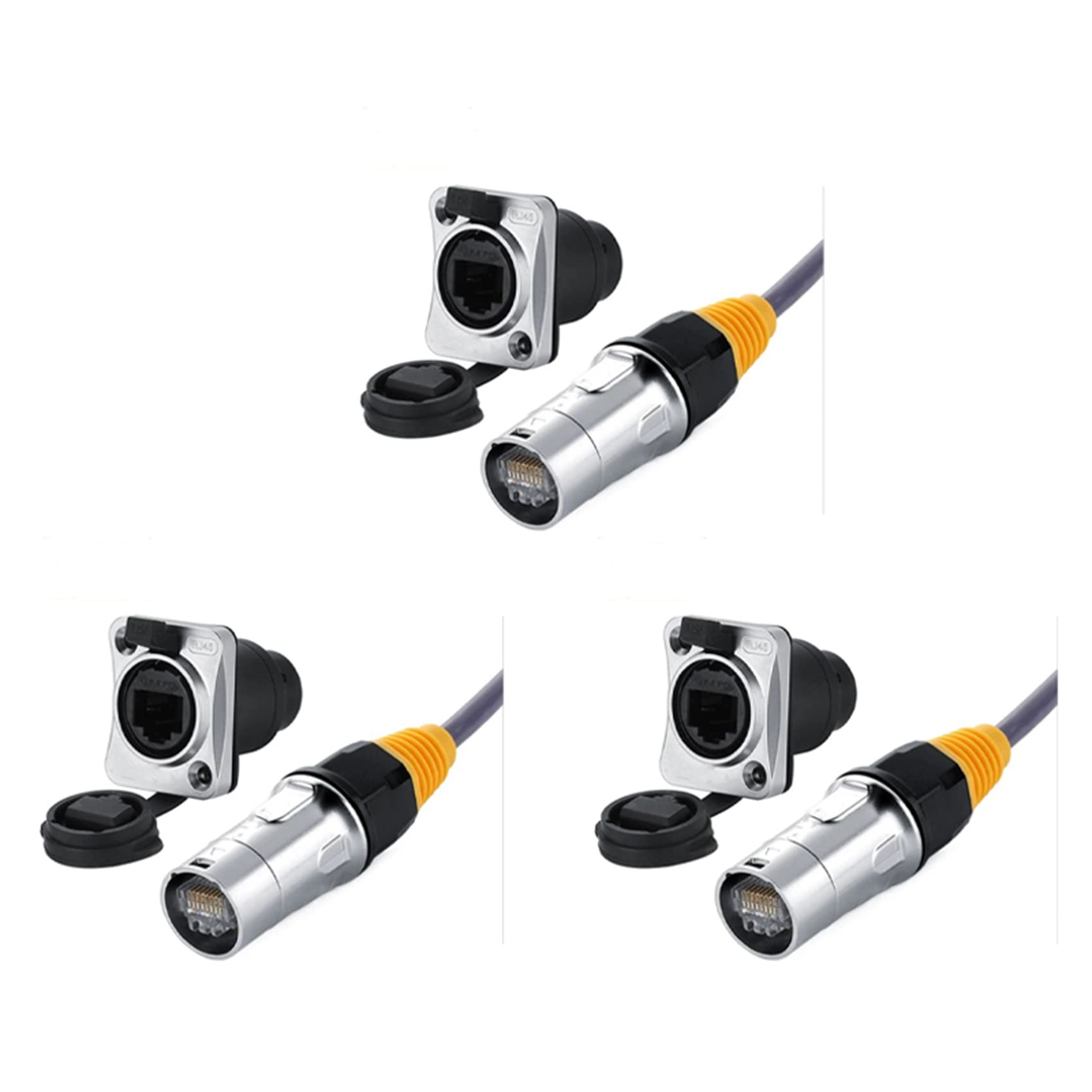 3X Connecteurs étanches Réseau RJ45 IP67 / Prise étanche RJ45 Ethernet + Prise étanche pour Ethernet Extérieur