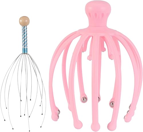Lurrose 1 juego de cuero cabelludo para el cuidado muscular meridiano, herramienta para la cabeza, spa para la curación, masajeador de estimulación