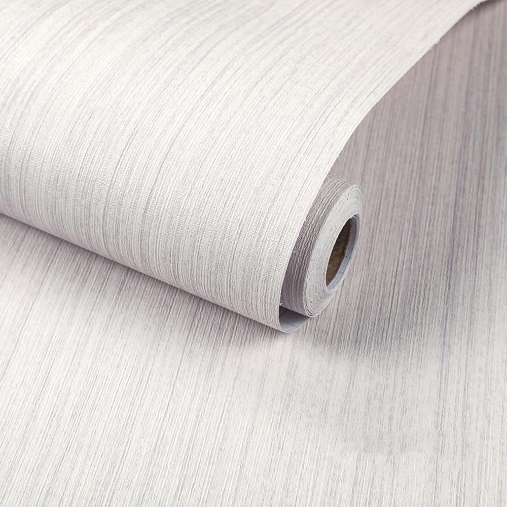 Light Purple Grasscloth Wallpaper, 40 x 500 cm Peel and Stick Wallpaper Texture Contact Paper Fabric Self Adhesive Wallpaper Self Adhesive Furniture Covering for Living Room,Bathroom,Cabinets