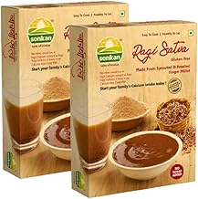 SONKAN Ragi Cereals Satva - No Added Sugar - No Salt | "Sprouted" and "Roasted" for improved nutrition & digestibility | Ragi Malt | Nachni Satva | Rich in Calcium, Iron & Fiber | Gluten-Free | | 100% Natural | Easy to Cook, Healthy to Eat | for Your Love
