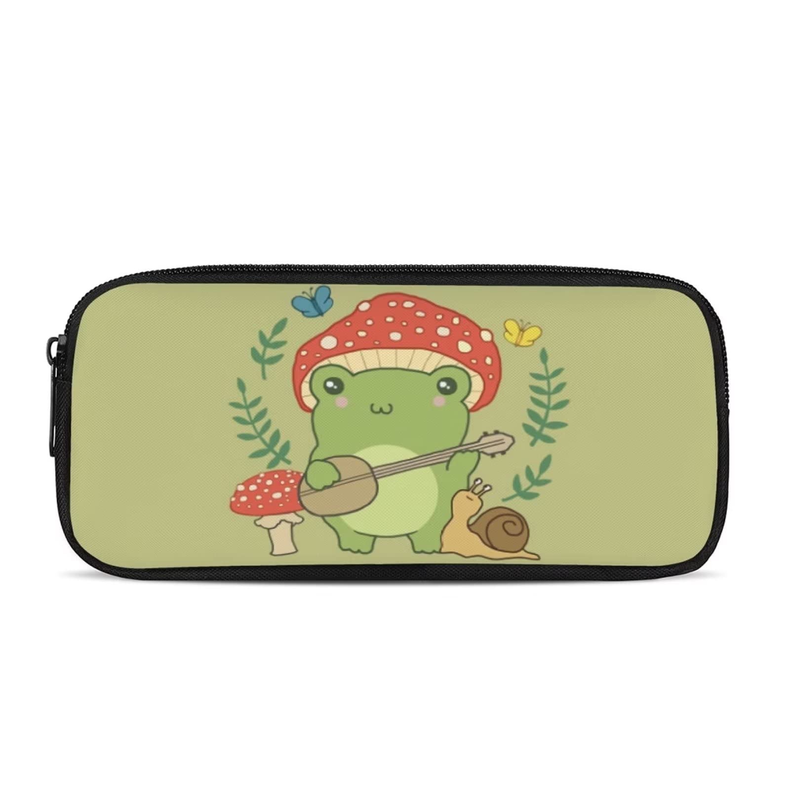 POLERO Mushroom Frog Snail Pencil Case for Boys Girls Cute Preschool Gift Pen Bag School Office Desk Organizer