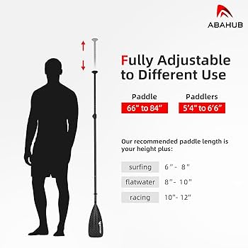 Abahub 4ピース カーボン カヤックパドルSUP パドル 調整可能 スタン Amazon | Abahub 3ピース スタンドアップパドル、パドルボード用