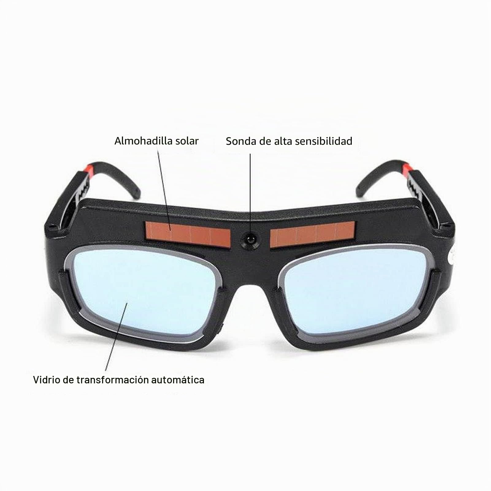 SEAFRONT Gafas de Soldadura de Oscurecimiento Automático Casco para Soldar Gafas de Soldadura con Energía Solar Gafas Protectoras de Seguridad para Soldar Máscara