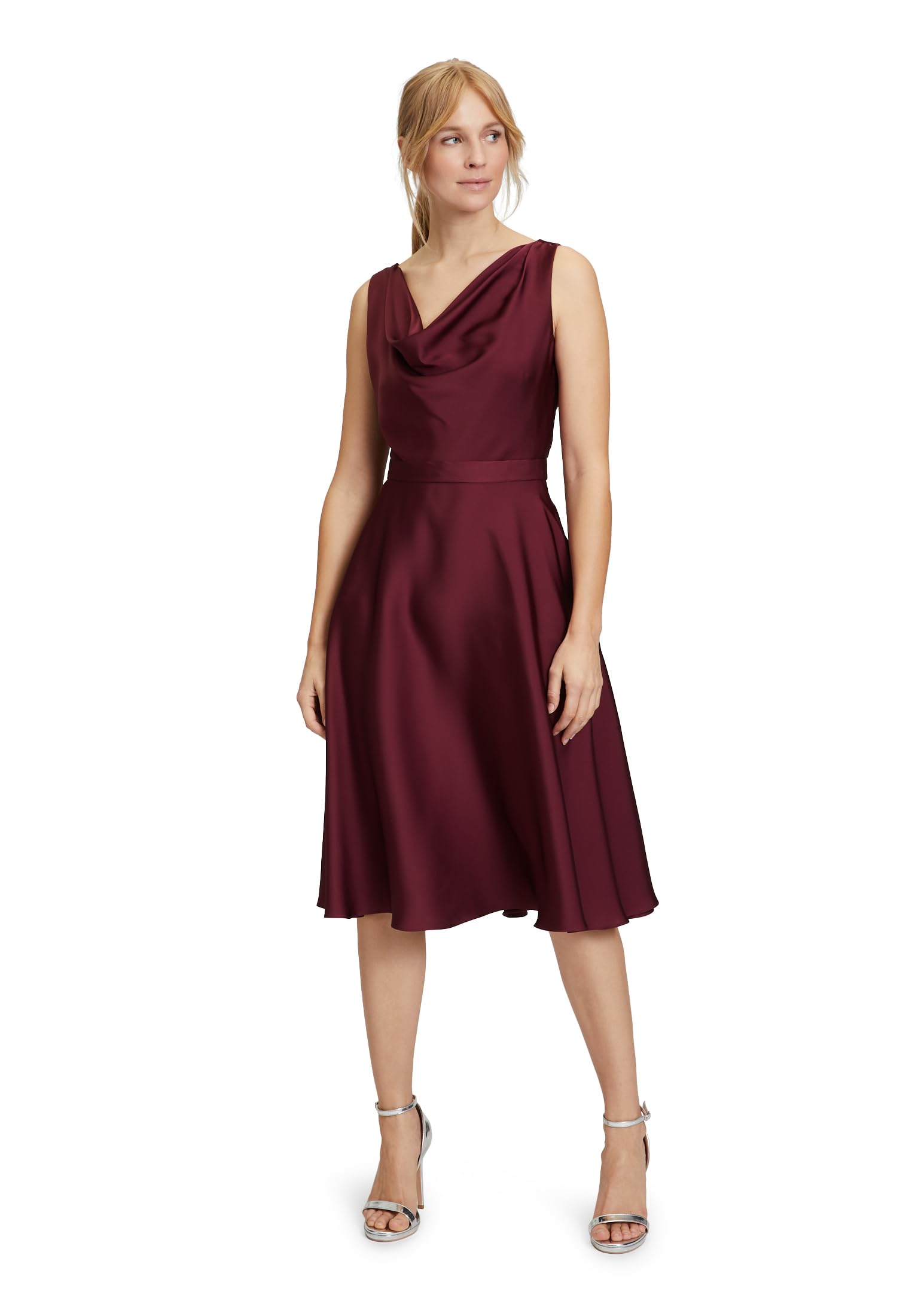Vera Mont Sukienka damska, sukienka koktajlowa, Deep Wine, 46