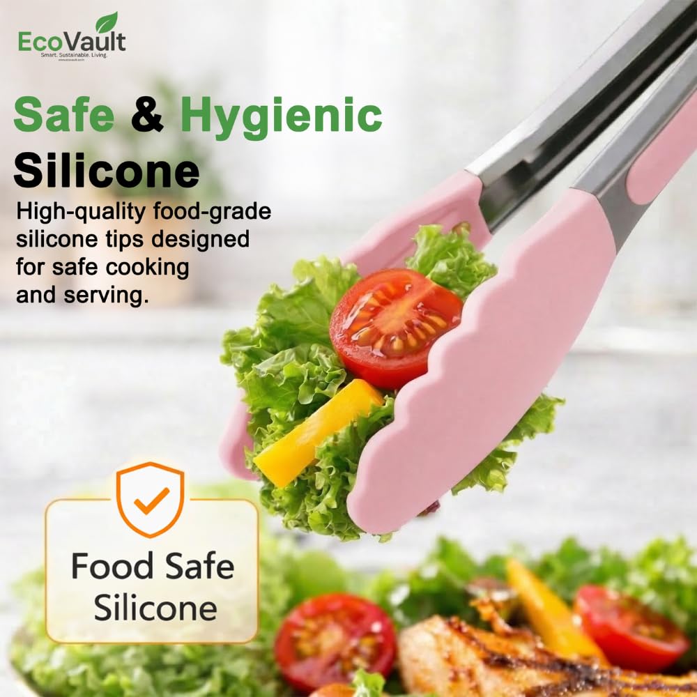 EcoVault Food Tongs - Non-Stick & Heat Resistant -8