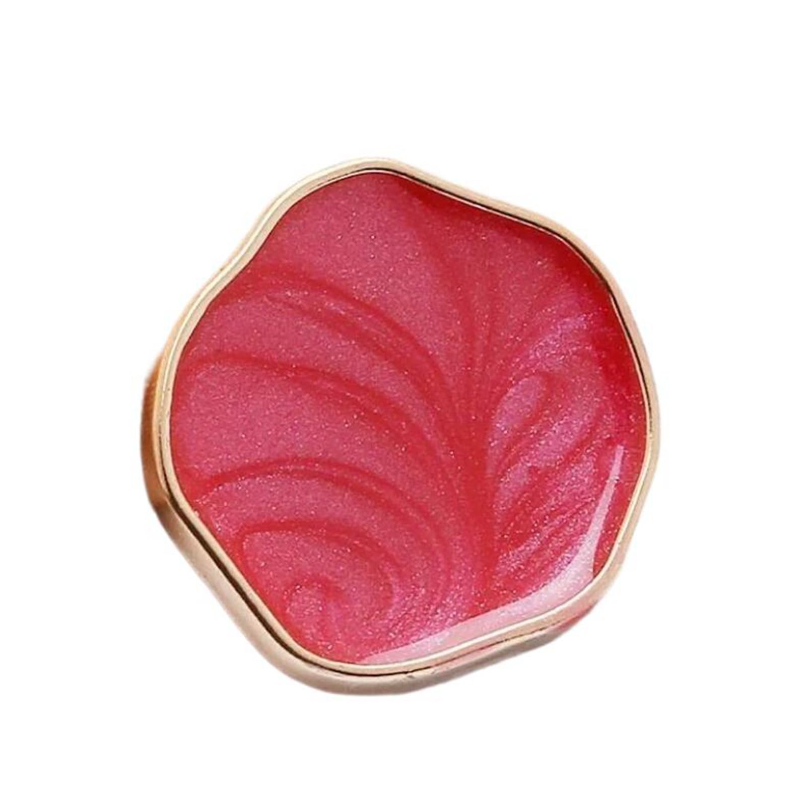 Exquisite Gold Flower Resin Shank Buttons for Needlework Clothing Women Coat Suit Cardigan Sewing Button, Red, 25mm 10pcs