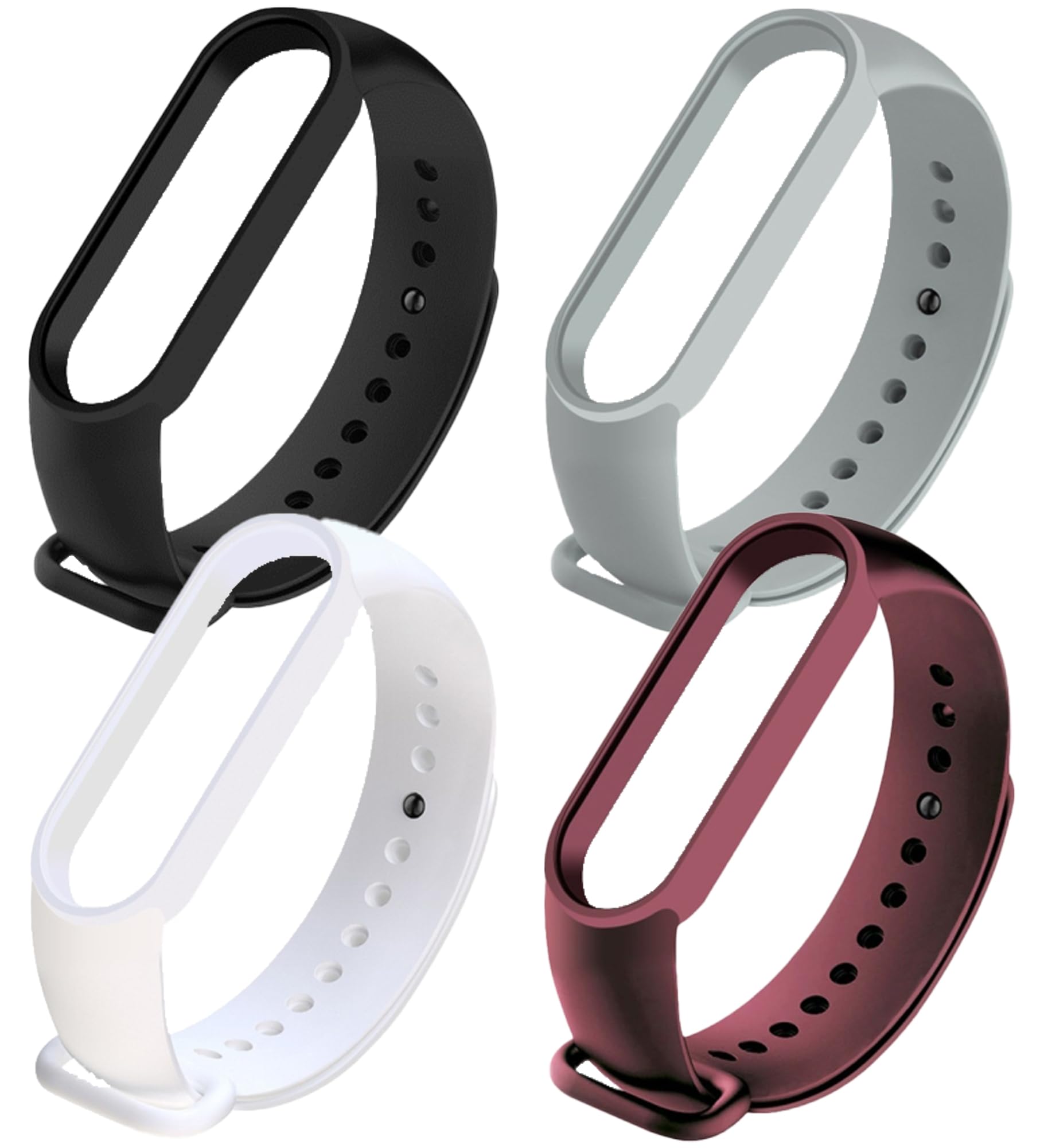 CERLINK Mi band 5 Straps Mi Band 6 Amazfit Band 5 Strap for Xiaomi Mi Band 5/6 Replacement Smartwatch Wristband Sports Fitness Band Straps Strechable Silicone Straps Pack of-6-image-18