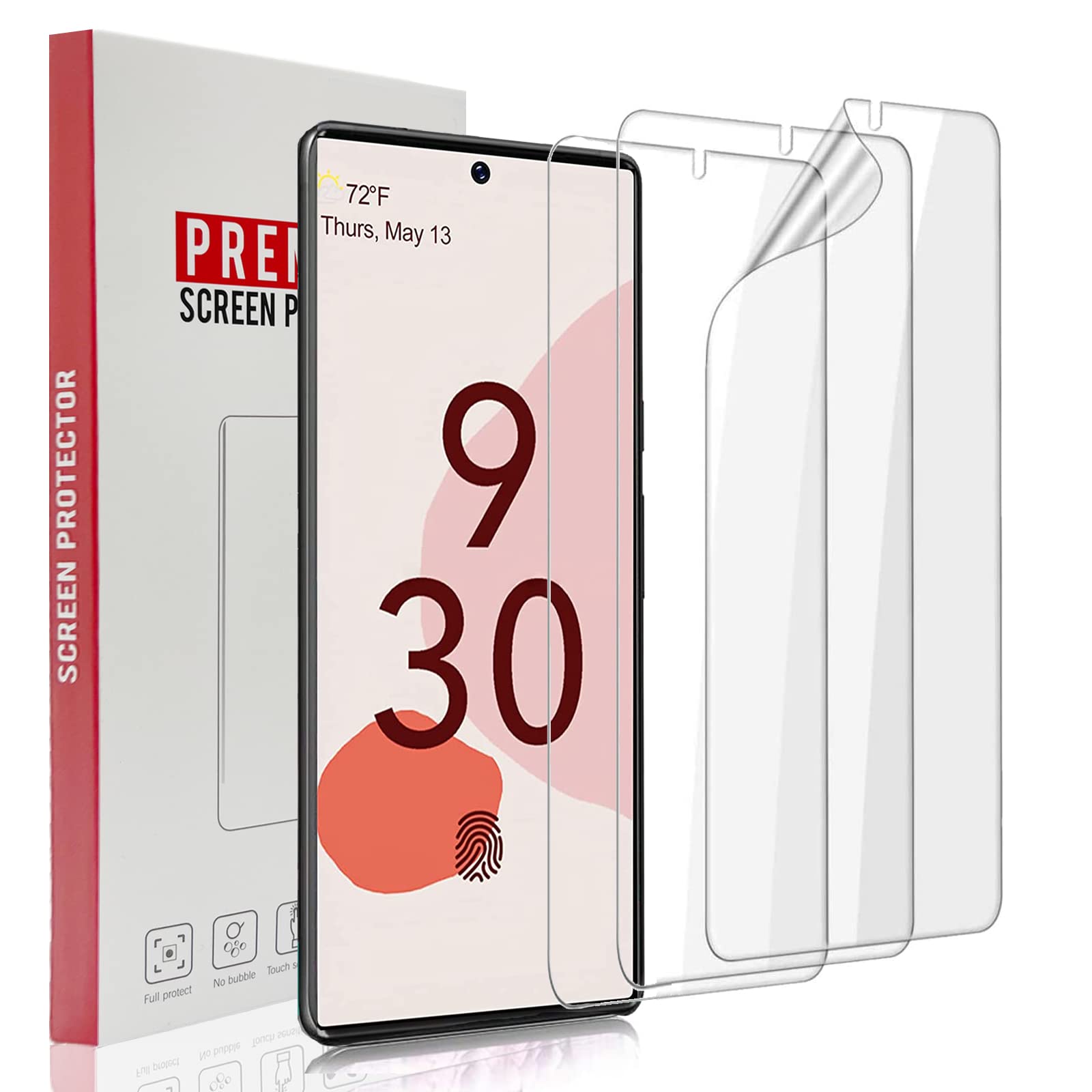Heyus 3 Pack Screen Protector For Google Pixel 6 Pro Full Cover Hydrogel Aqua Screen Protector Curved For Google Pixel 6 Pro 2021 Screen Protectors Amazon Com Au