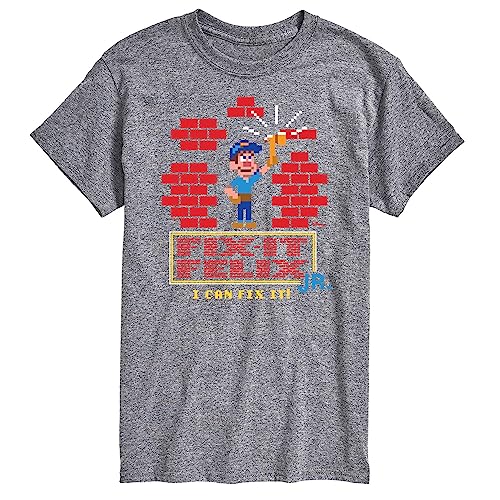 Disney Wreck It Ralph - I Can Fix It Felix - Men's Short Sleeve Graphic T-Shirt - Size Large Athletic Heather