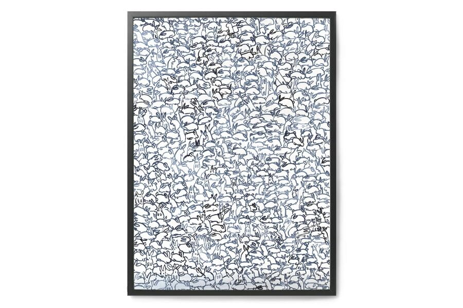 Amazon.co.jp: silke bonde ポスター/アートプリント 50×70cm Rabbit