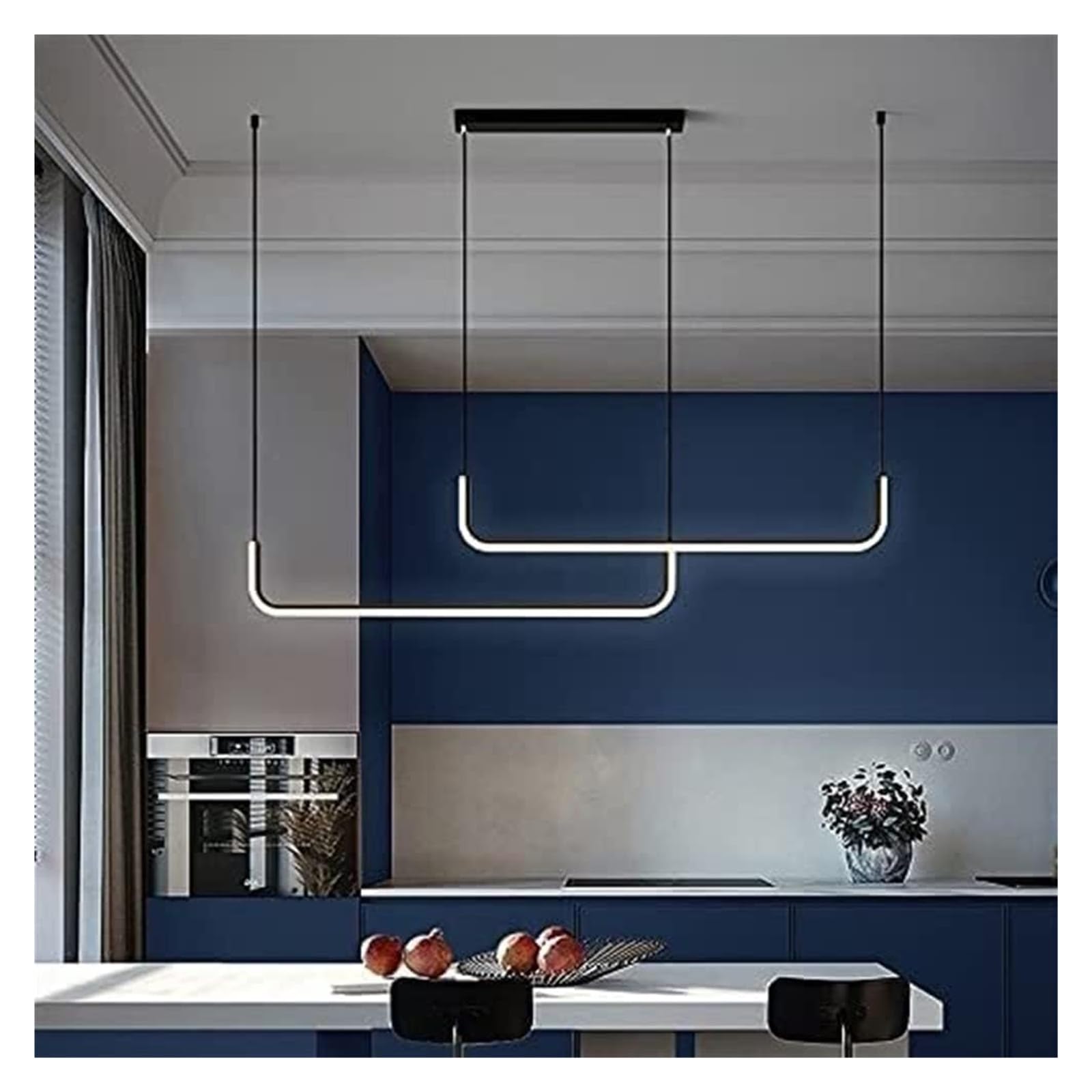 Plafoniera Lampada a Sospensione Industriale LED Lampadario a Soffitto Soggiorno Foyer Lampada a Sospensione Lineare Regolabile Lampada a Sospensione Apparecchio Decorazioni per La Casa per Tavolo da