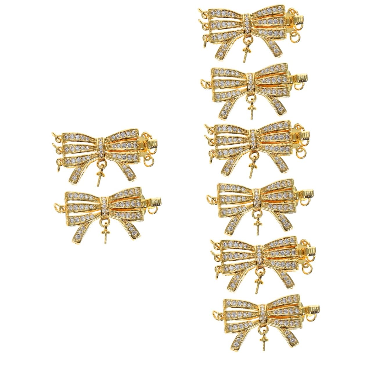 Didiseaon 8piezas Conector De Collar y Pulsera De Cierre De Accesorios De Joyería Para Pulseras y Collares Multi-hebras