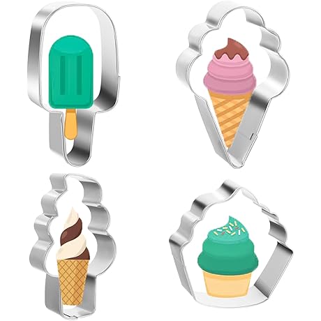 4Pcs Ice Cream Cookie Cutter: The Ultimate Summer Baking Essential