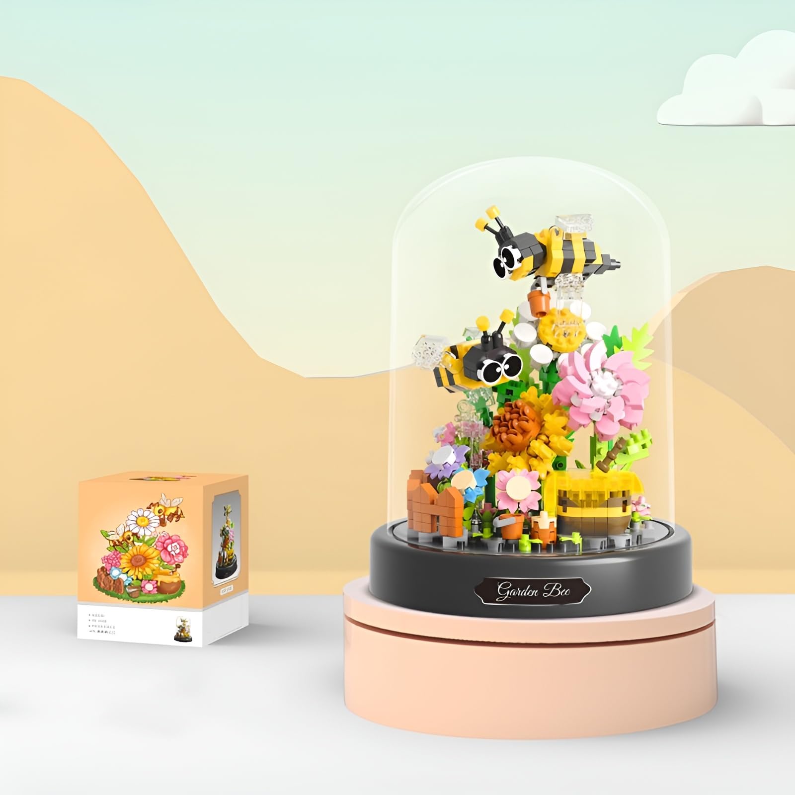 Bee Flower Bouquet Building Set, 588 PCS Insect Flowers Collection Building Set including Dust Cover - Image 3