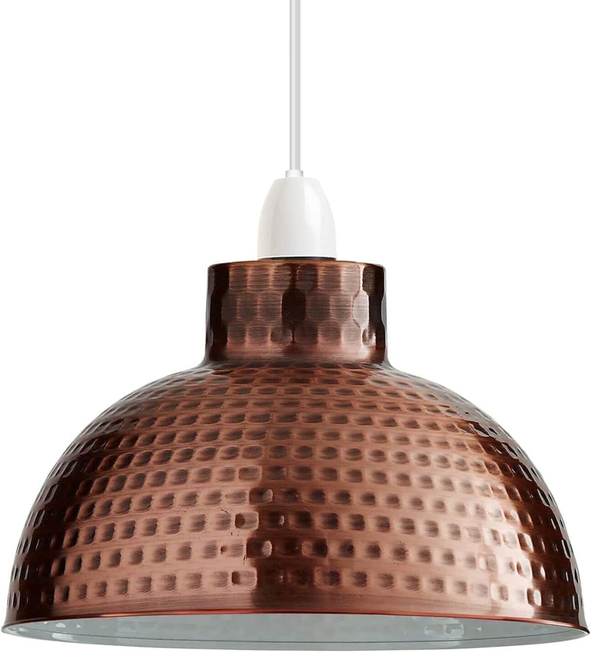 DC VOLTAGE Retro Ceiling Lampshade Metal Copper 26cm Easy Fit with Reducer Ring Modern Bulb Guard Hanging Lightshade for Bedroom Hallway Office Kitchen Dining Room Cafe Bar Restaurtant