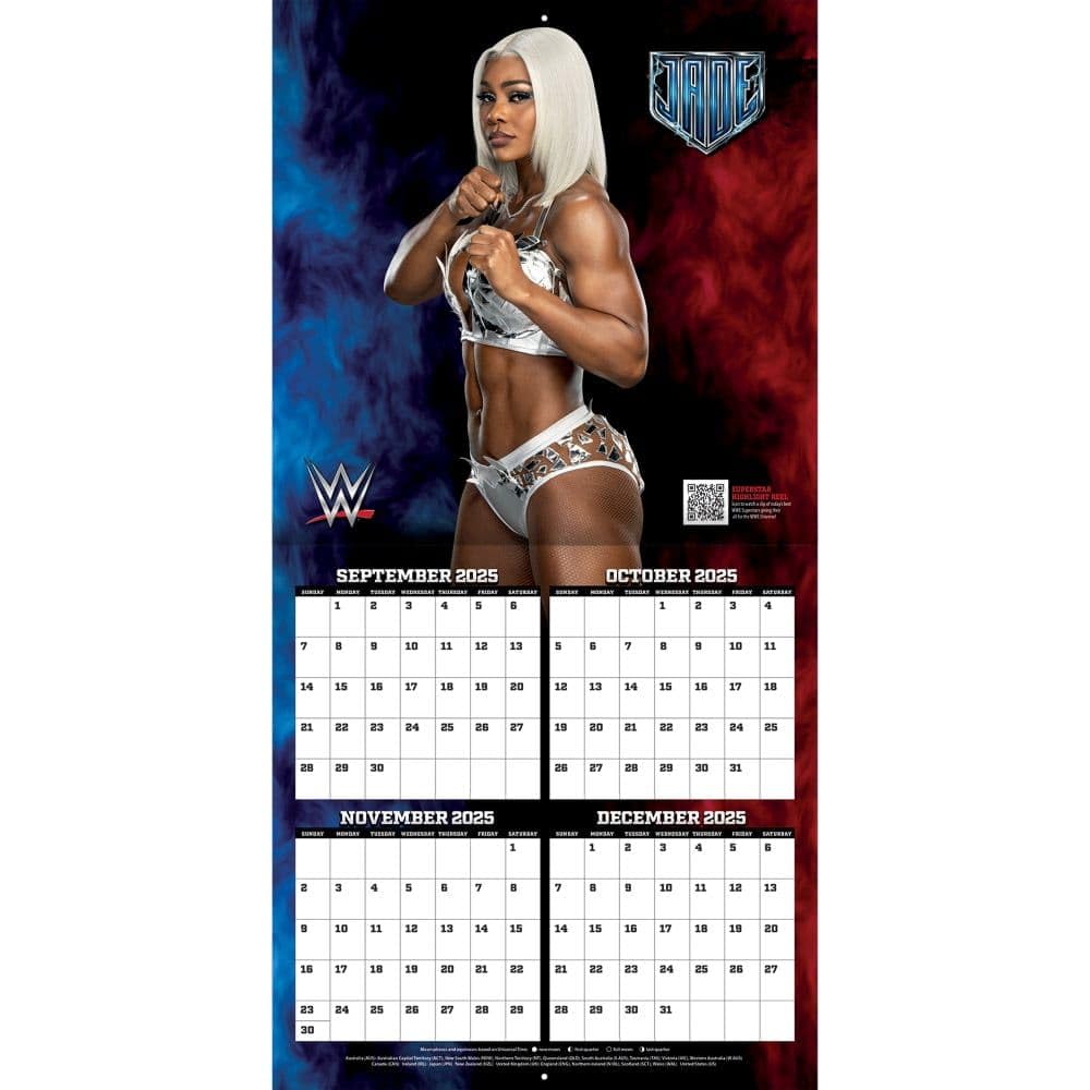 2026 CALENDAR WWE SUPERSTARS MONTH TO VIEW SQUARE WALL CALENDAR OFFICIAL PRODUCT