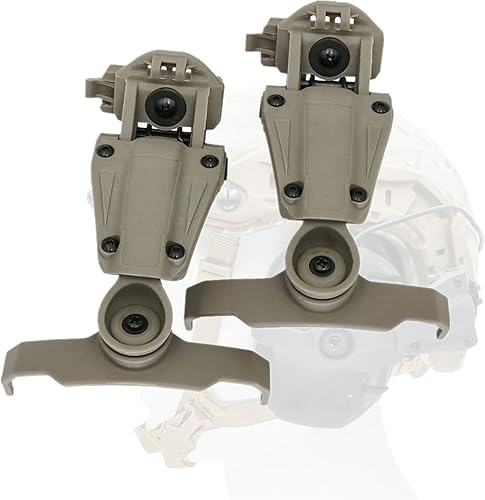 Vista 15 de HEARFALCOM Adaptador de riel ARC para cascos de la serie Fast compatible con orejeras Walker's Razor (Walkers Razor, Walkers Razor Digital) Negro