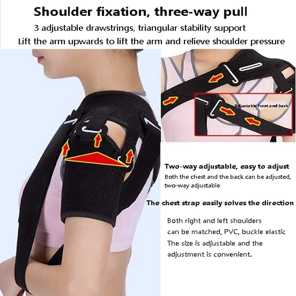 Tutore per Braccio con Imbracatura per Spalla, tutore per Spalla immobilizzatore per Spalla, Fascia per Manica di Compressione per Sollievo dalla stabilità delle Spalle