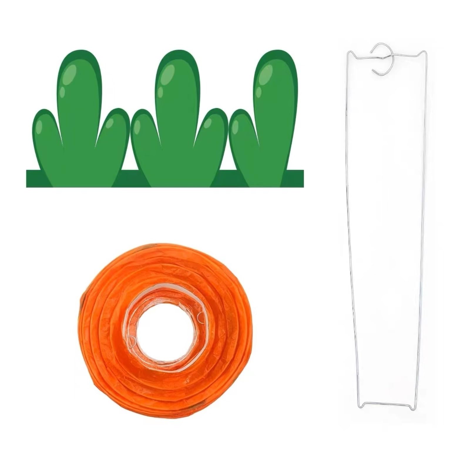 Papierowe Lampiony Lampiony Papierowe W Kształcie Marchewki Na Przyjęcie Klasowe, Urodziny, Wielkanoc Dekoracje Imprezę(3pcs)
