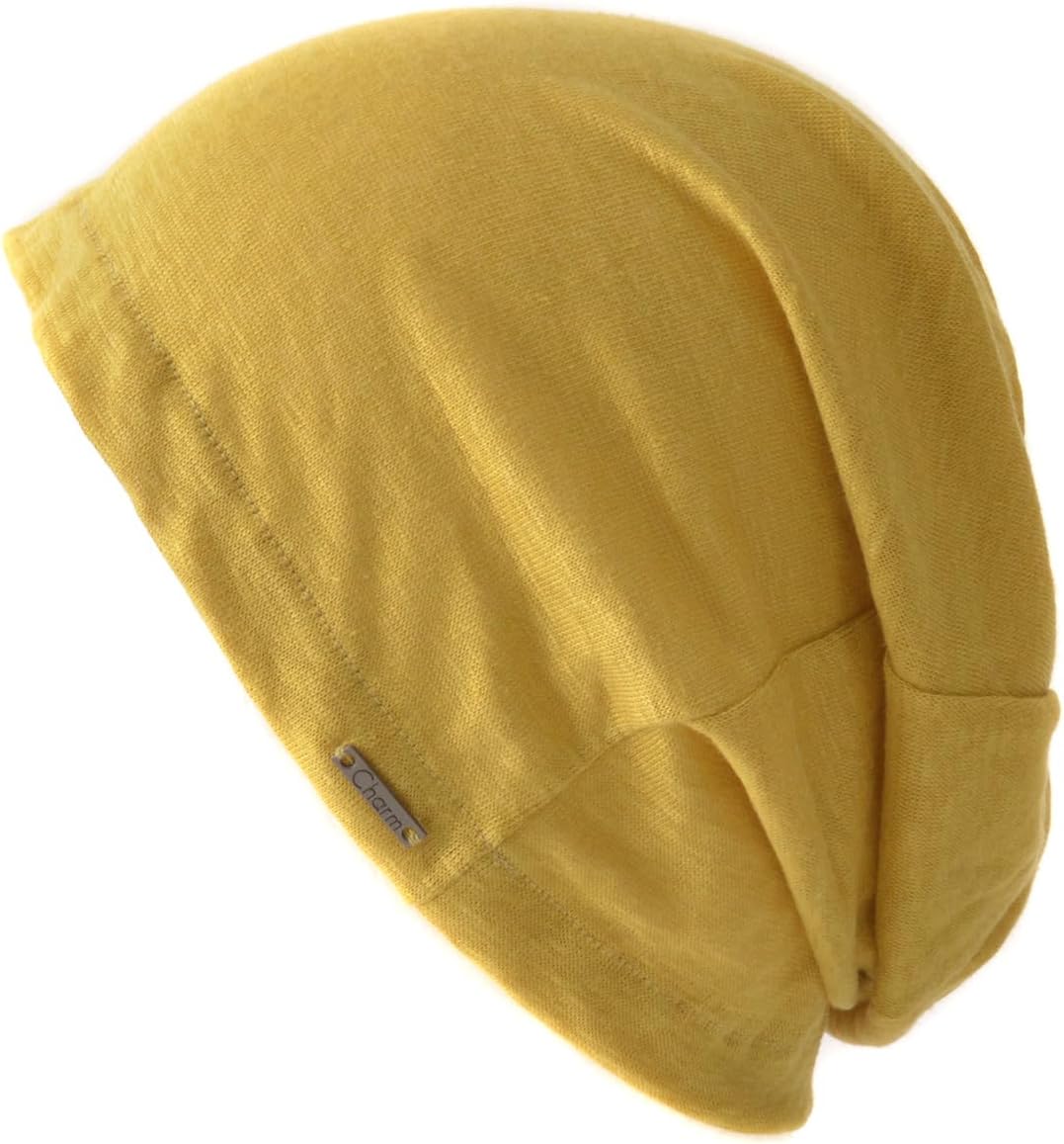 CHARM Mens Summer Linen Beanie - Slouchy Lightweight Knit Hat Slouch Cap Casualbox