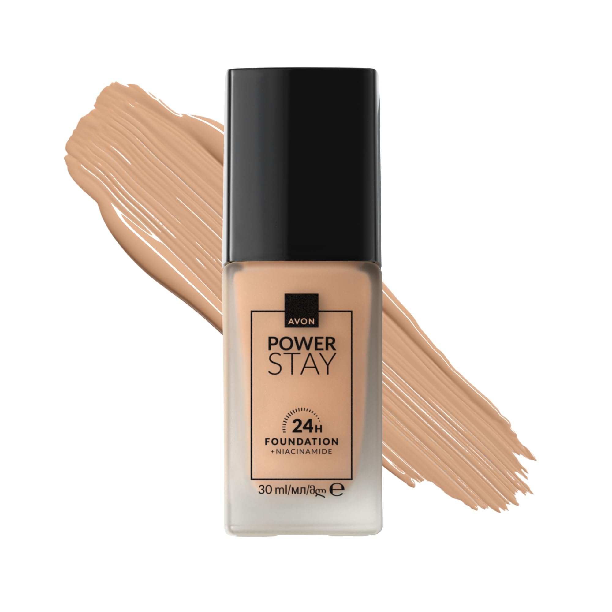Avon Power Stay 24 Hour Longwear Foundation SPF10, Honey Beige 330P, Colour Lock Technology, Breathable, Natural-Looking Formula, 35 Shades, Cruelty Free