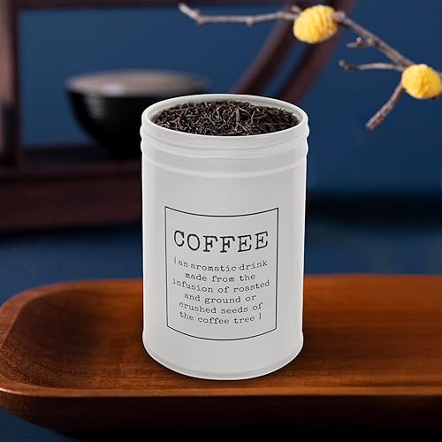 Miniatura 9 de Luxshiny Recipiente de lata de té, café, té, azúcar, harina, recipiente de metal para almacenamiento de alimentos para hojas sueltas, té, café,