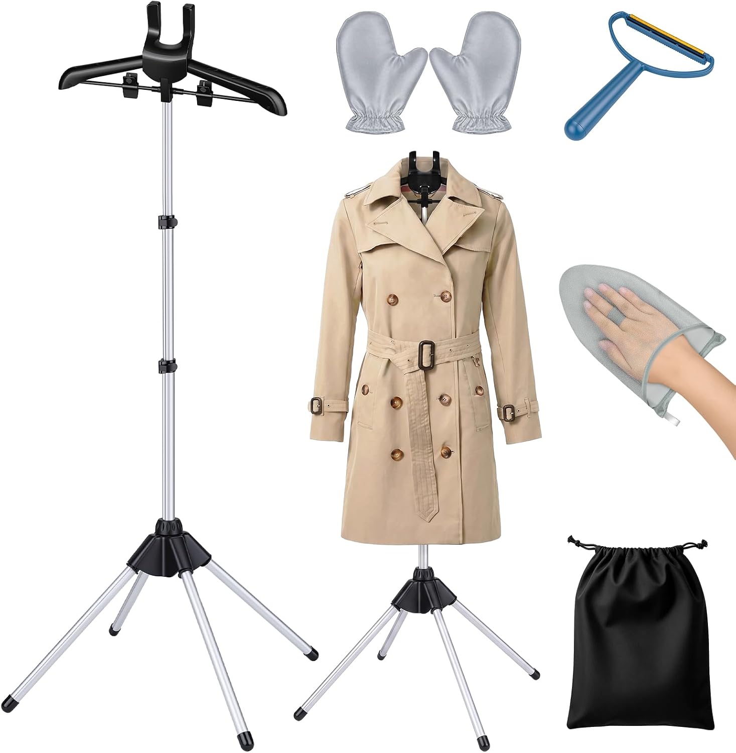 Adjustable Shirt Display Stand, Foldable Display Stand 6 Pcs Kit