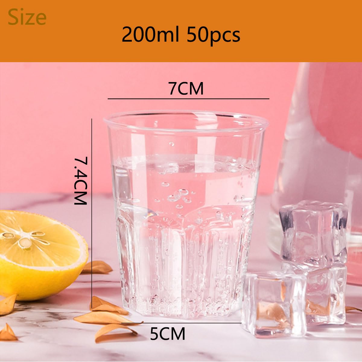 Set 50 Bicchieri In Plastica Rigida Riutilizzabile, 400 Ml Trasparenti, Per Feste E Matrimoni - 3