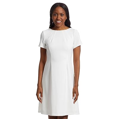 Calvin Klein Scuba Short Sleeve Solid Aline Women