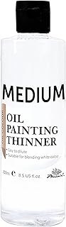 PHOENIX Oil Paint Thinner - 8.5 Fl Oz./ 250ml Oil Brush Cleaner, Odorless Painting Diluent, Mineral Spirits Refined Solvent, Painting Medium for Artists