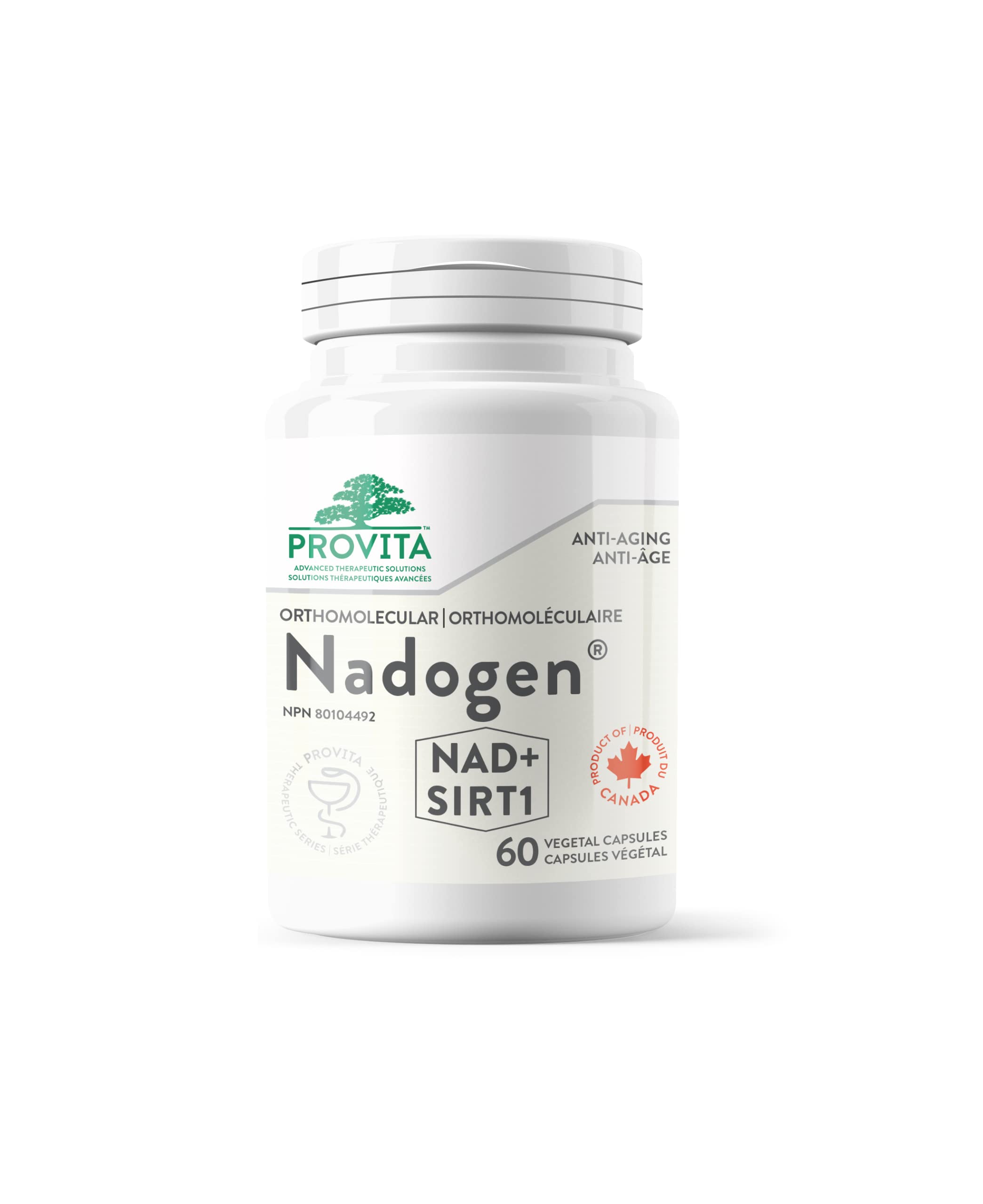 Nadogen® NAD+ Supplement for Cellular Energy & Healthy Aging | 250mg Nicotinamide Riboside + Pterostilbene | Vegan, Non-GMO | Metabolism & Cognitive Support