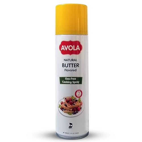 Aerosol de cocina sin gas sabor a mantequilla  sin aerosol sin gluten vegano Kosher  5 fl oz 51fl oz