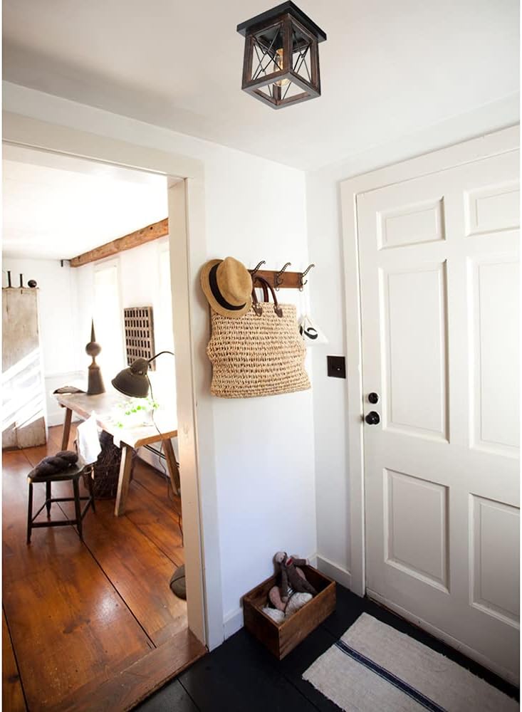 Rеvіеw Dіѕсоunt Baiwaiz Mini Square Rustic Ceiling Light Fixture, 1-Light Black Metal and Wood Farmhouse Flush Mount Cage Light Industrial Small Close to Ceiling Lighting Edison E26 102 Grеаtеѕt Prоduсt Baiwaiz Mini Square Rustic Ceiling Light Fixture, 1-Light Black Metal and Wood Farmhouse Flush Mount Cage Light Industrial Small Close to Ceiling Lighting Edison E26 102