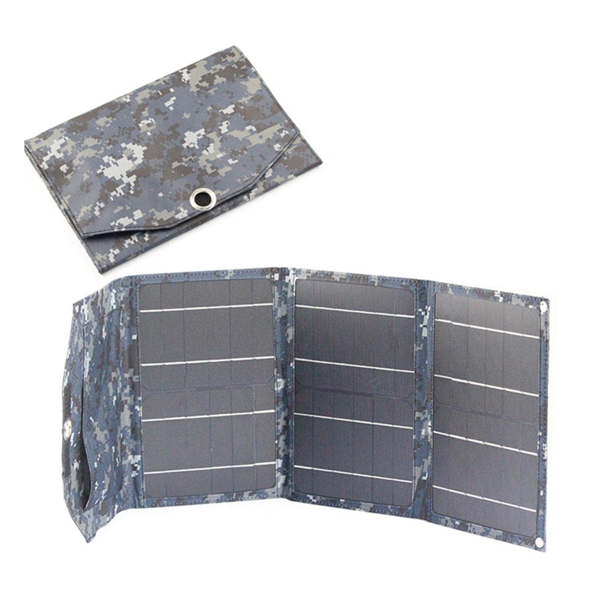 Caricatore solare portatile, borsa pieghevole per pannelli solari, pannello solare con porta USB da 6 V 18 W per campeggio all'aperto, smartphone, tablet, ecc.