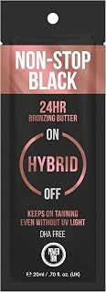 Power Tan Non-Stop Black Bronzing Butter (DHA Free) Hybrid UV Sunbed Tanning Accelerator Lotion 20ml
