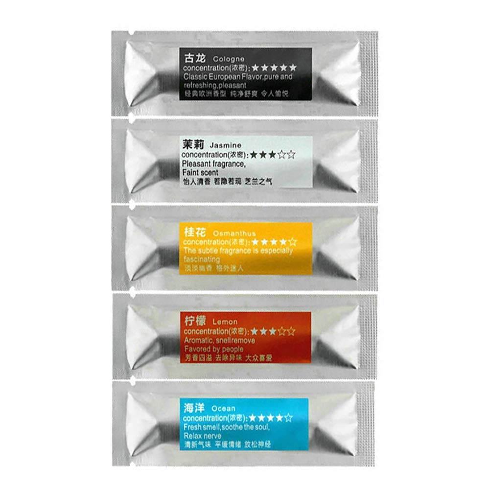 Wharick Refillable Car Air Fresheners Scents Diffuser 5Pcs Car Air Freshener Purifier Solid Perfume Diffuser Stick Replacement Cores 5Pcs