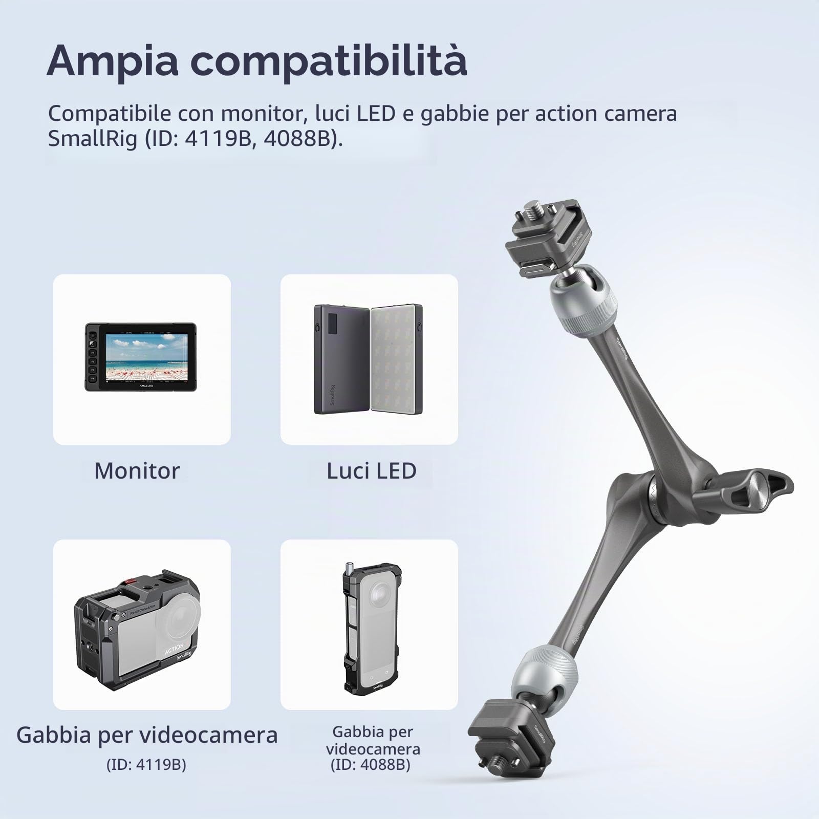 SMALLRIG Magic Arm Rosetta 11" QR H21 3kg-4489