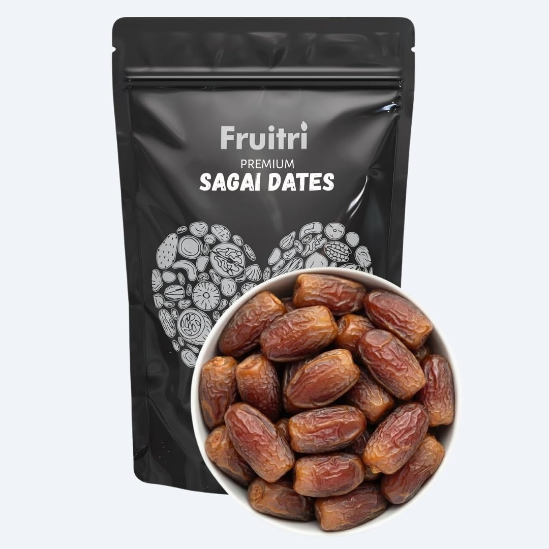 Fruitri Premium Sagai Dates 500g - Madina Dates | Saudi Dates Premium | Soft Sugai Khajoor | Jumbo Size Khajur Dry Fruit for Instant Energy (500g)-image-45