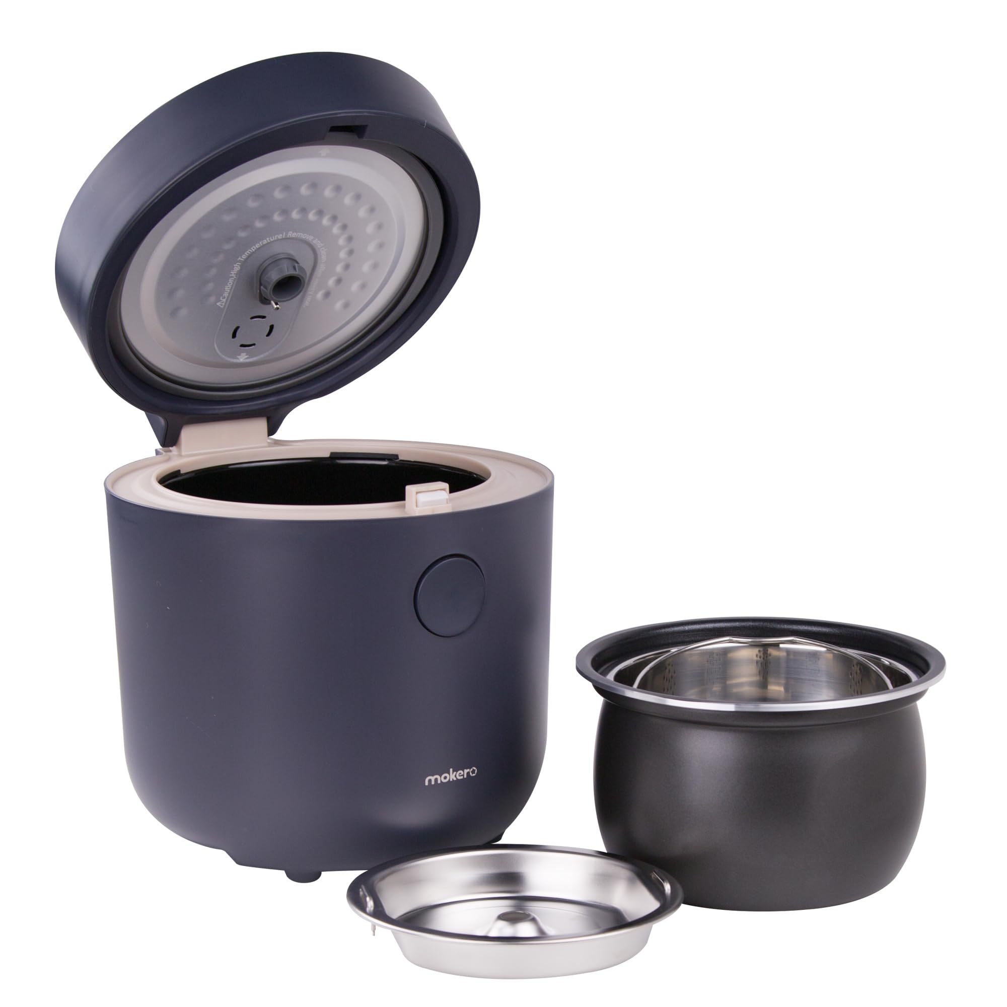 Arrocera baja en azúcar 2L saludable baja en carbohidratos, mini olla arrocera, olla multifuncional de acero inoxidable, hogar totalmente automático multifuncional 2