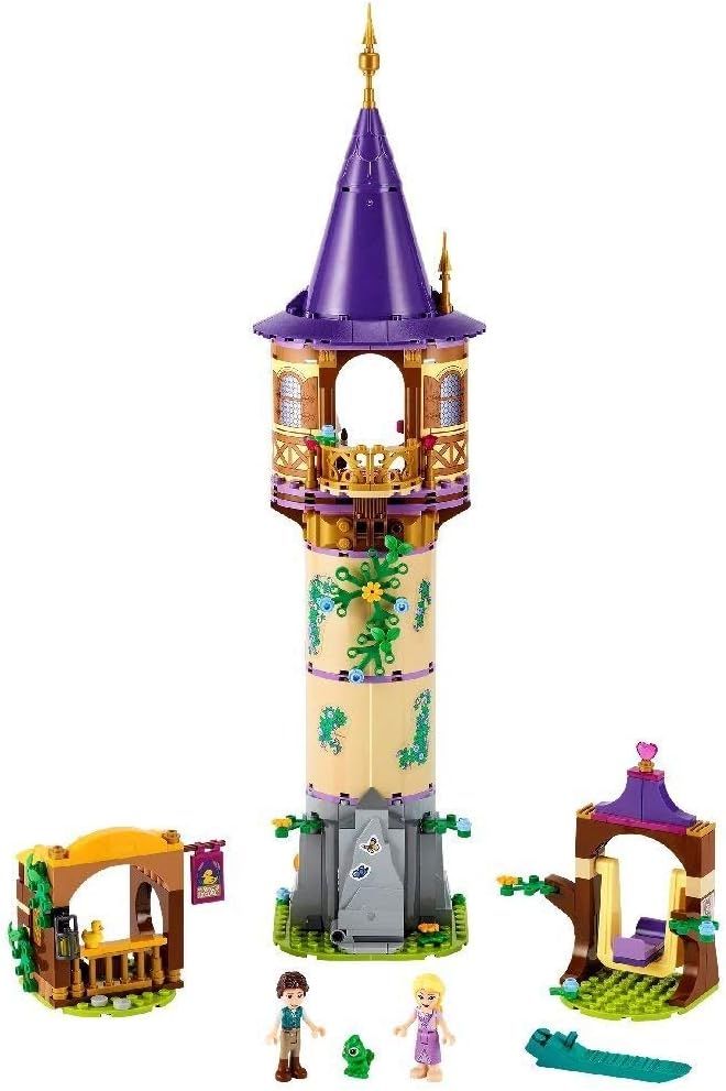 Lego 43187 Disney Princess Rapunzel’s Tower, Buildable Castle Toy Playset with Rapunzel and Flynn Rider Mini-Doll Figures from Tangled Movie, Creative Gift Idea for Kids, Girls and Boys