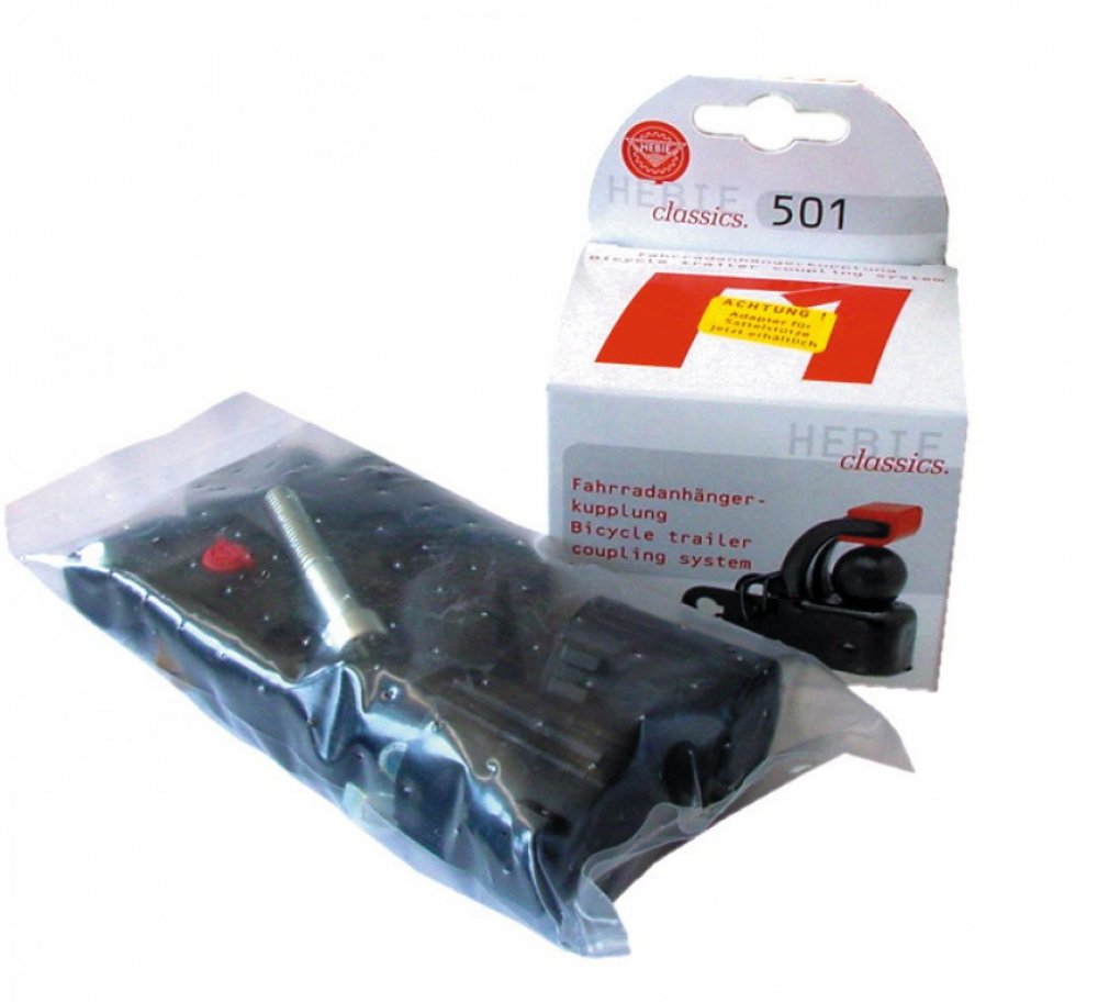 Hebie Fahrradanhänger Set F1 Anhängerkupplung + Sattelstützadapter Sport & Freizeit
